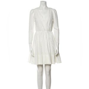 Maje V neck white lace dress